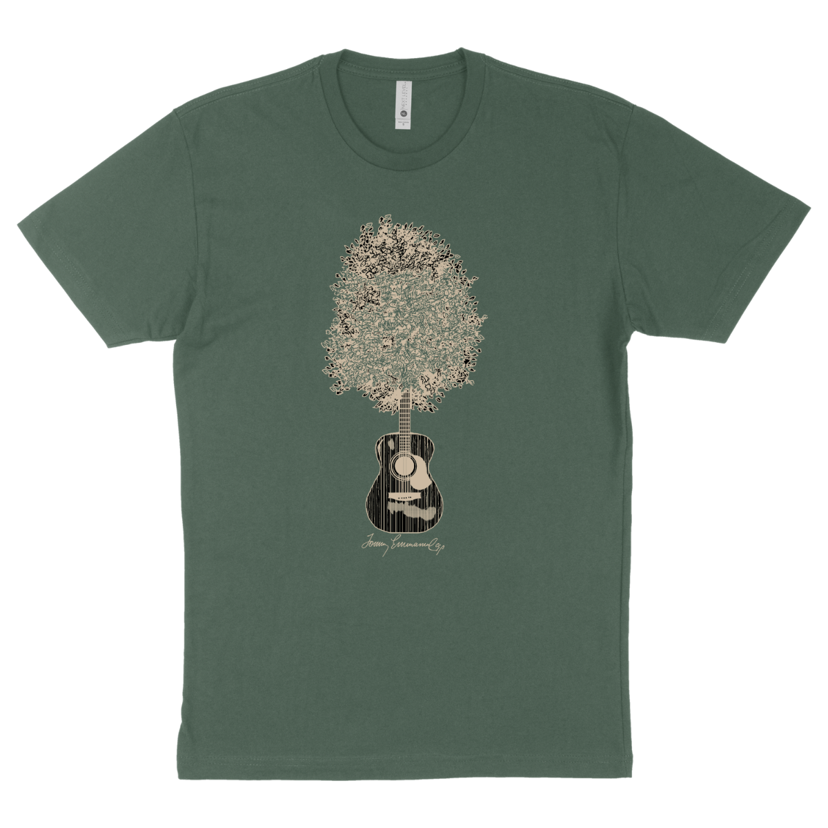 Green Guitar Tree Tee