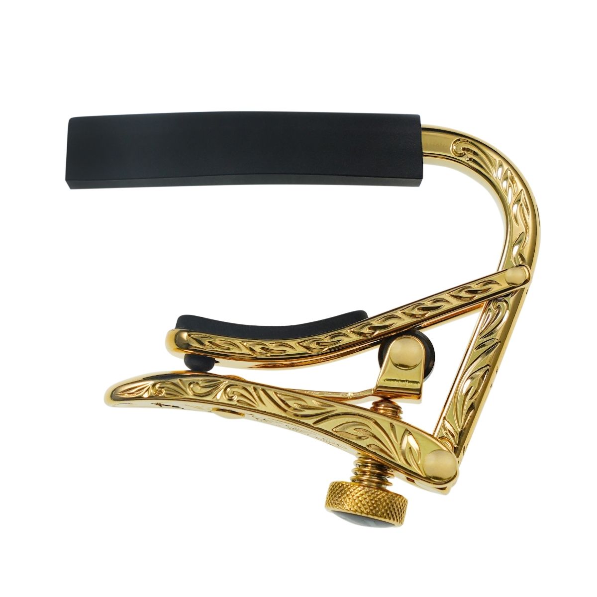 Gold-plated Engraved Capo w/ Custom Wooden Box