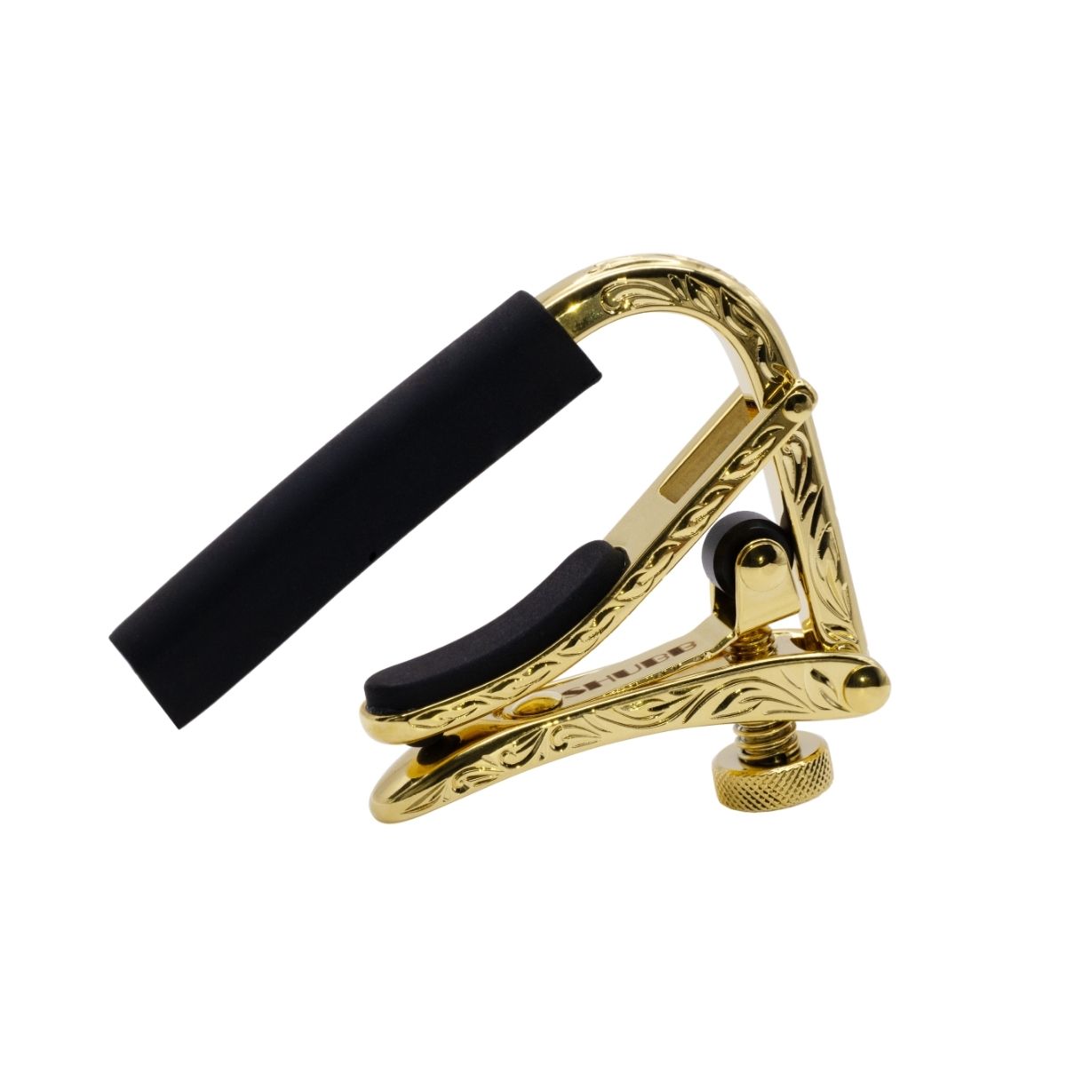 Gold-plated Engraved Capo w/ Custom Wooden Box
